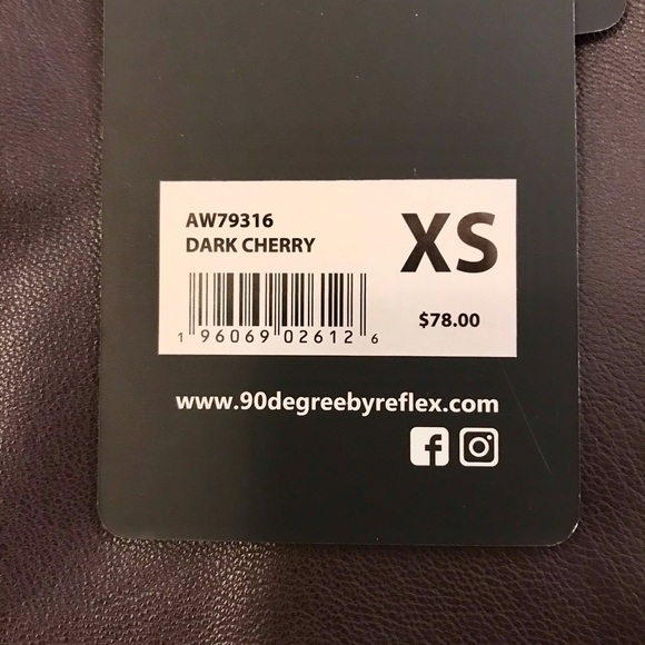 Dark Cherry Leatherette Leggings - Picture 9 of 9